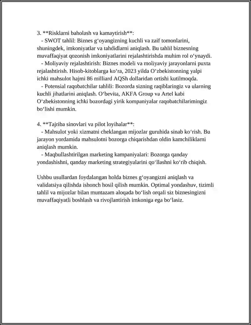 BIZNESNI TASHKIL ETISH 4