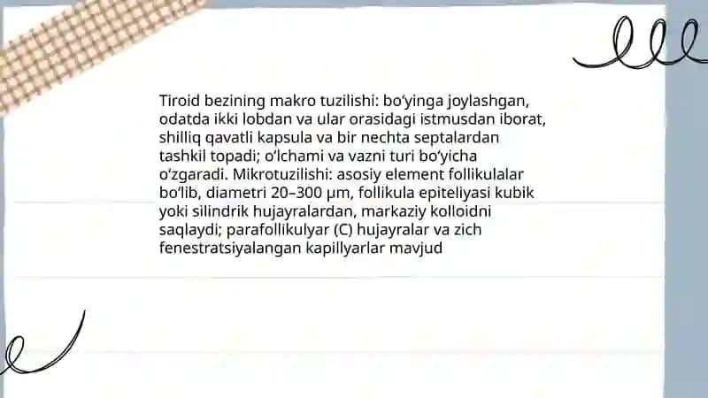 Hayvonlarda endokrin bezlarning makro va mikrotuzilishi 4