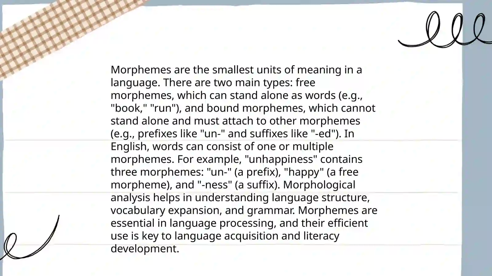 Morphological structure of of the word 4