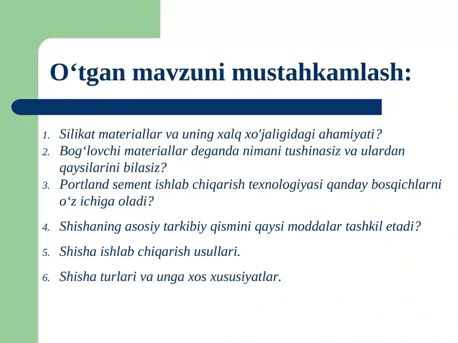 Metallurgiya. Metallarning tasnifi. Qora va rangli metallurgiya.Cho‘yan ishlab chiqarish.Po‘lat ishlab chiqarish 4