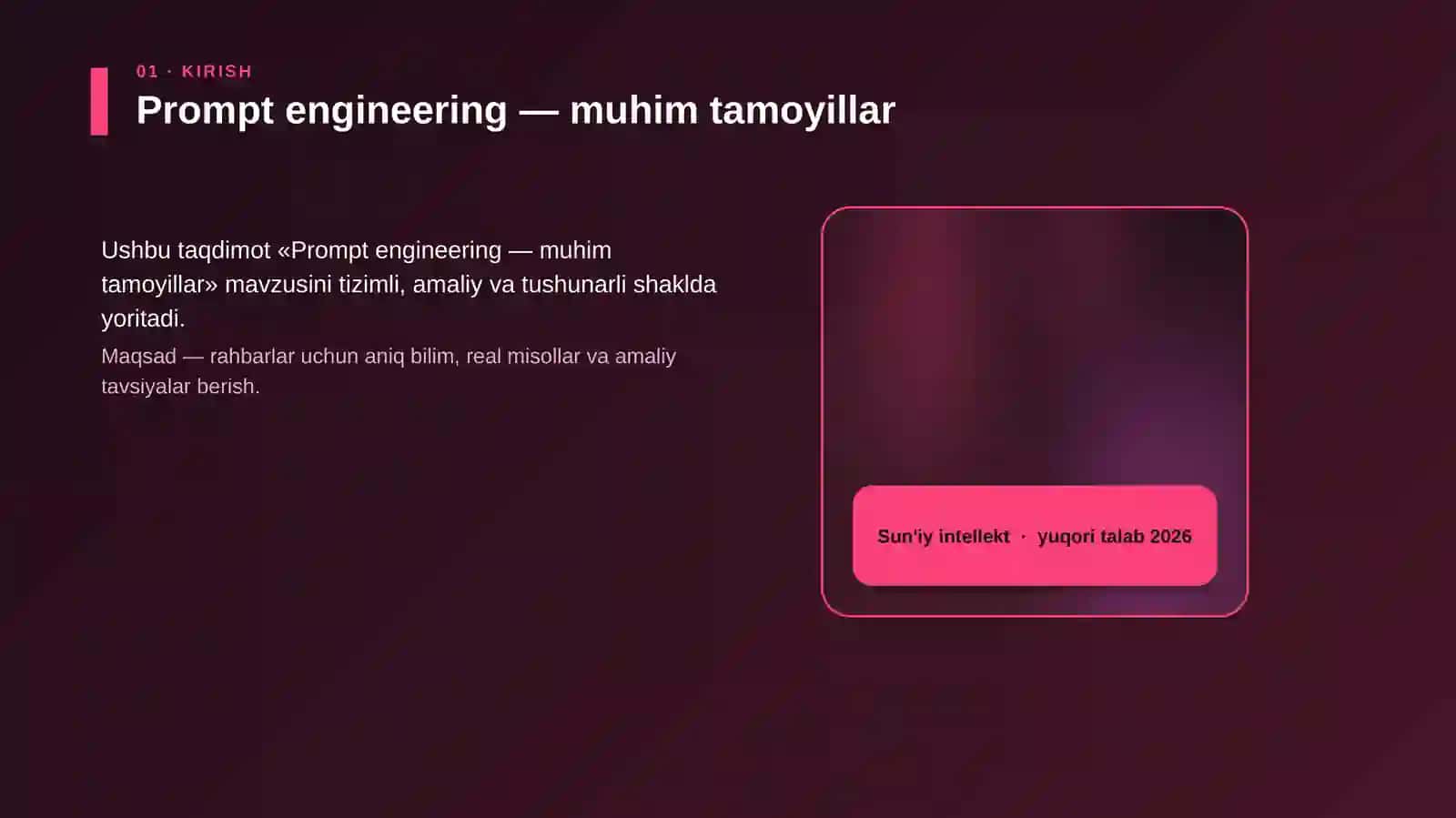 Prompt engineering — muhim tamoyillar 4