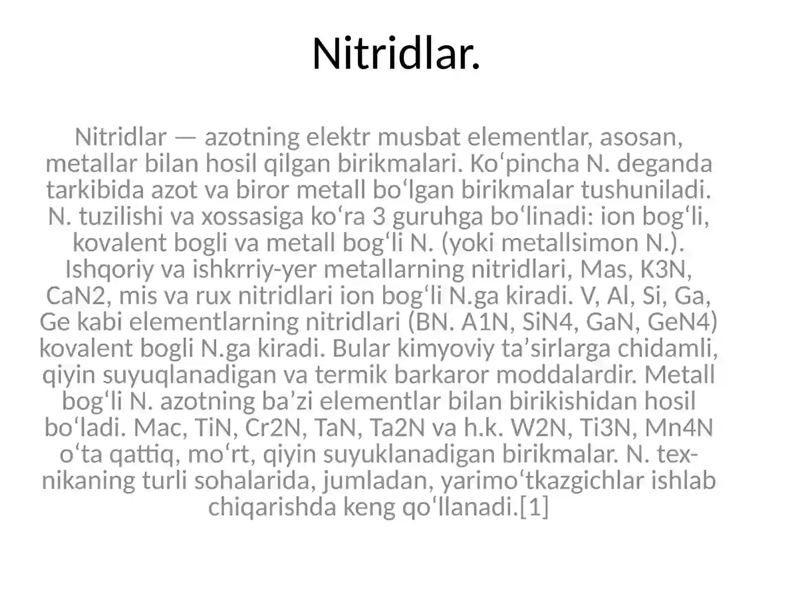 Nitridlar 4