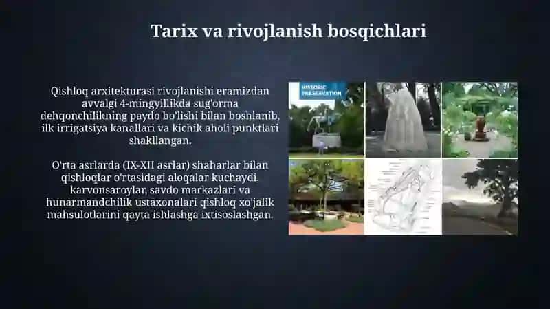 Qishloq aholi punktlari arxitekturasi va agro-sanoat infratuzilmasi 4