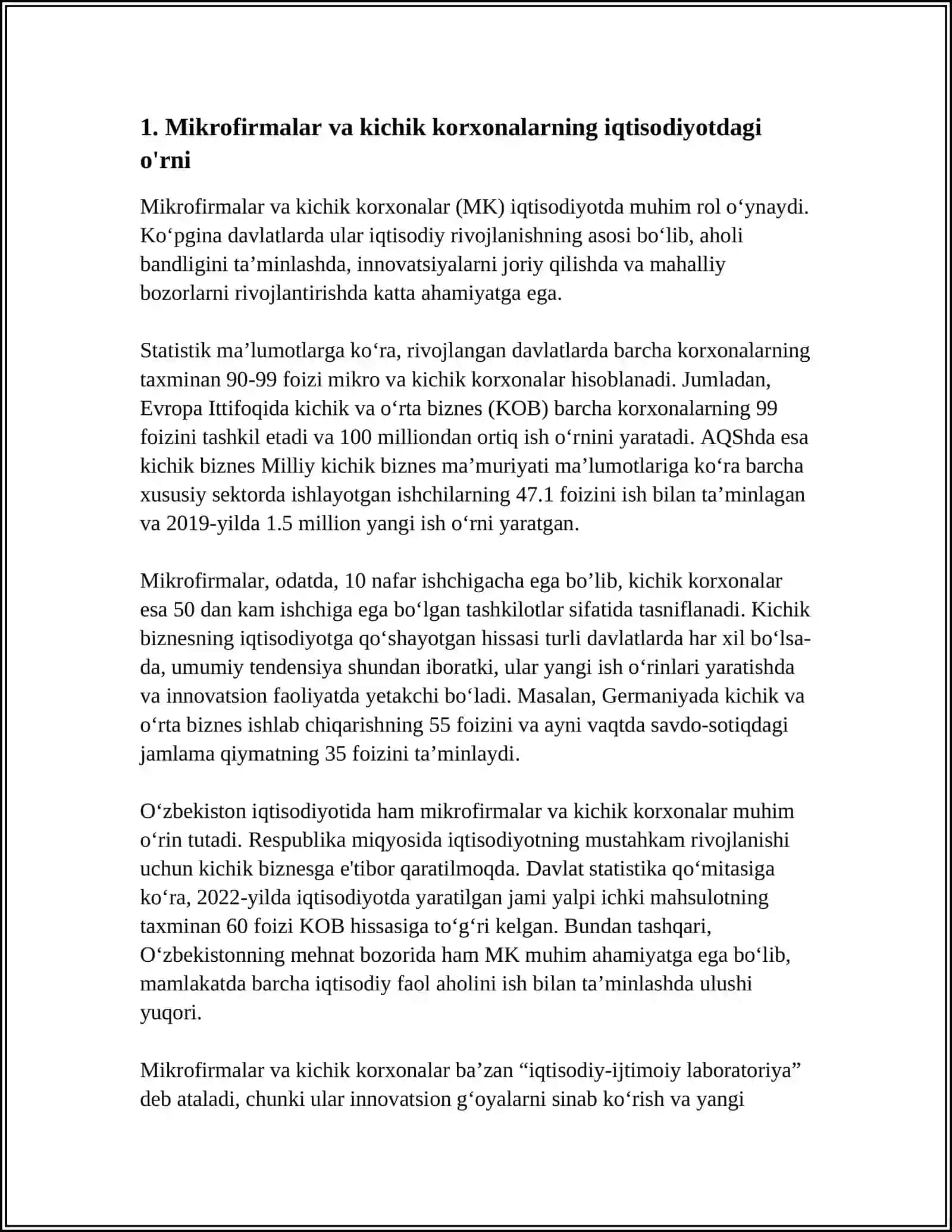 MIKROFIRMALAR VA KICHIK KORXONALAR 4