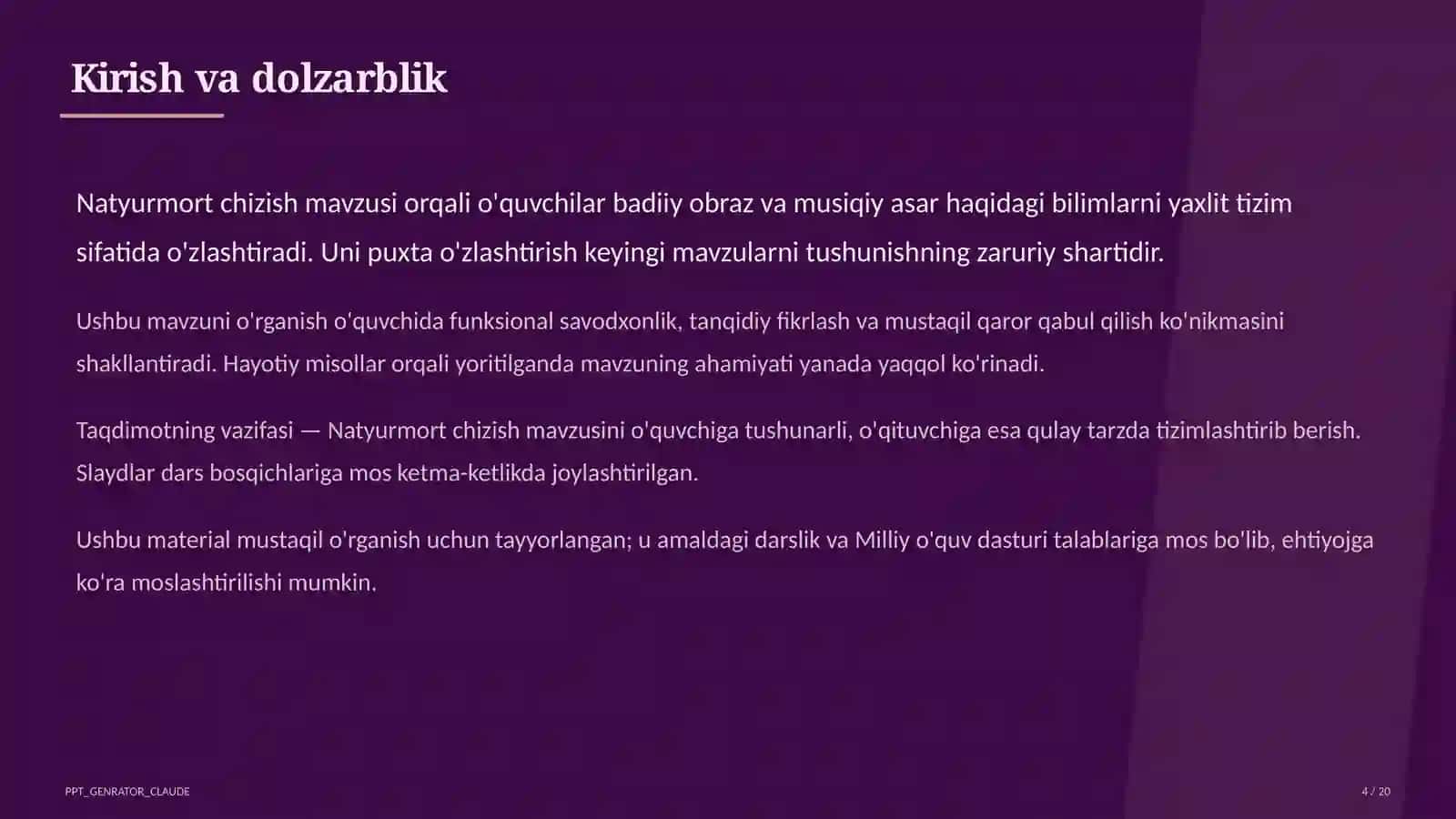 Natyurmort chizish (2-sinf) 4