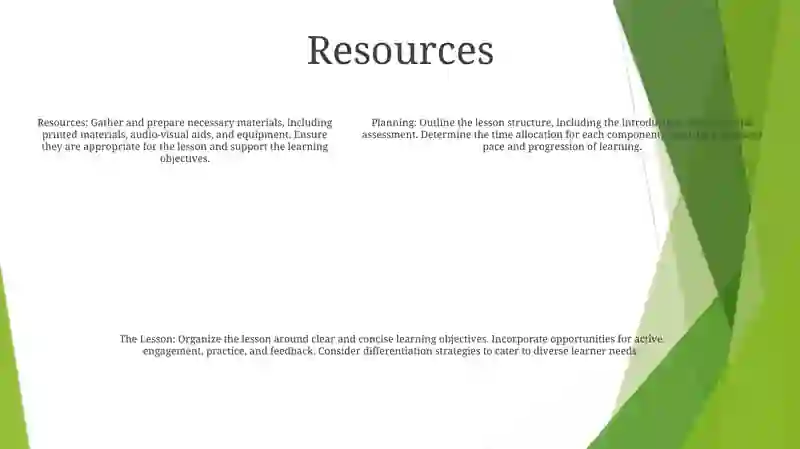Planning The Lesson 4