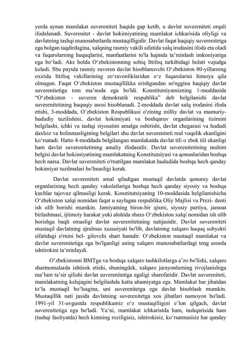 O‘zbekiston suveren, demokratik, huquqiy, ijtimoiy va dunyoviy davlat 4