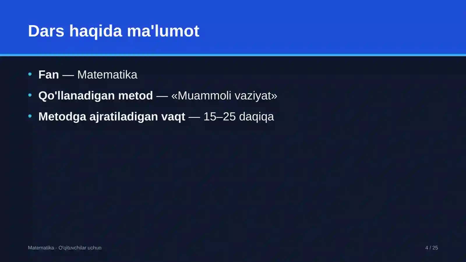 matematika darslarida muammoli vaziyat metodidan foydalanish 6918 4