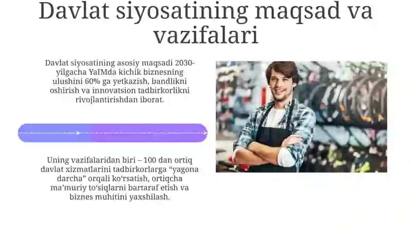 Kichik biznes va xususiy tadbirkorlikni rivojlantirishning tarixiy asoslari va maqsadlari 4