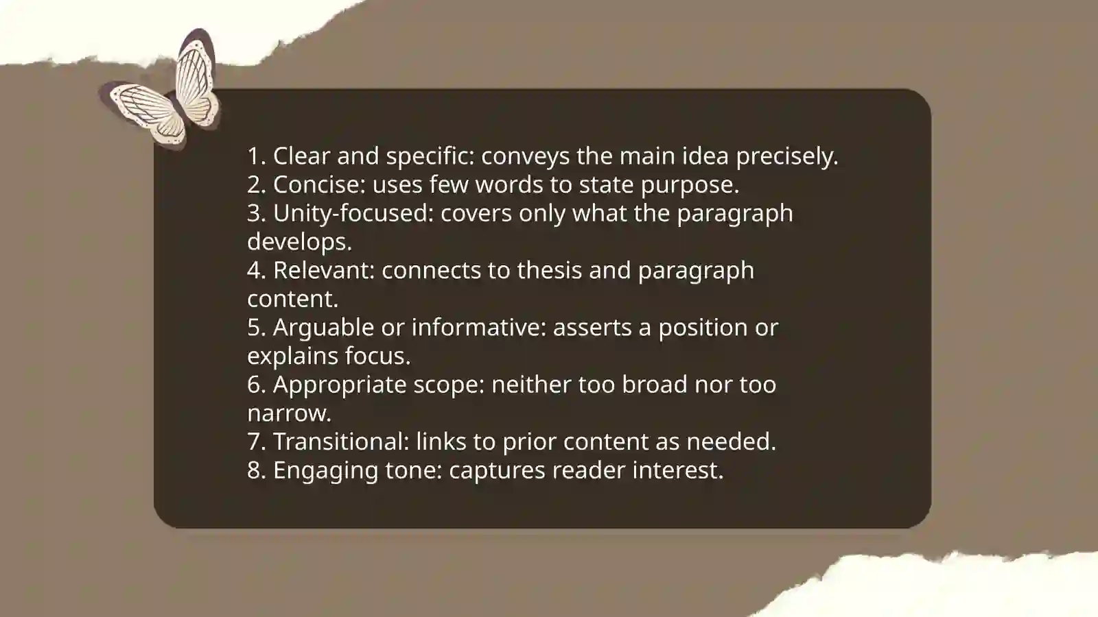 Writing Clear Topic Sentence and Paragraphs 4