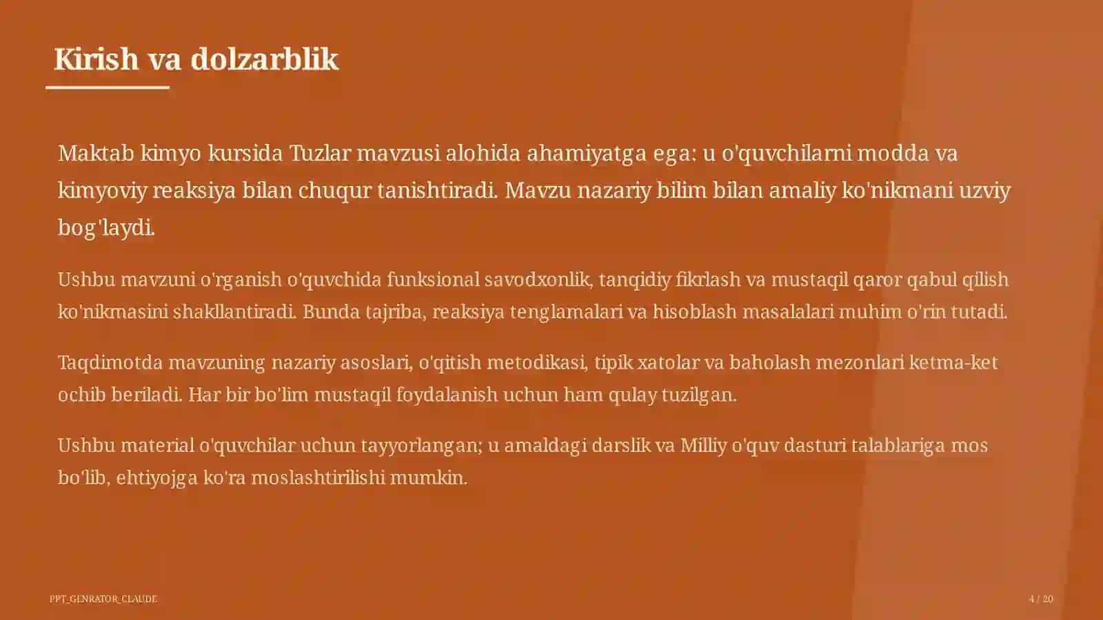 Tuzlar (8-sinf) 4