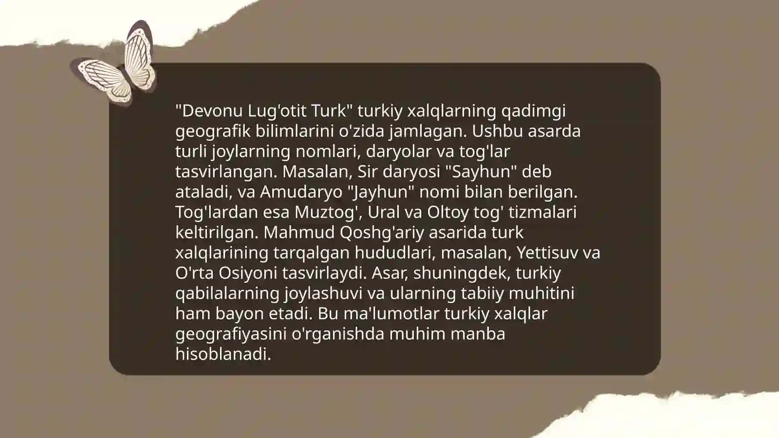 Mahmud Koshgʻariyning o'rta osiyo geografiyasiga qo'shgan hissasi 4