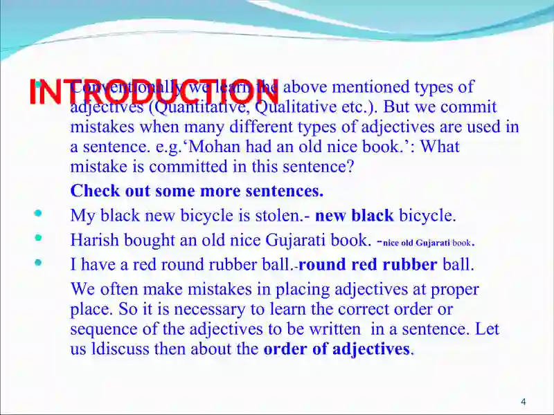 TYPES OF ADJECTIVES 4