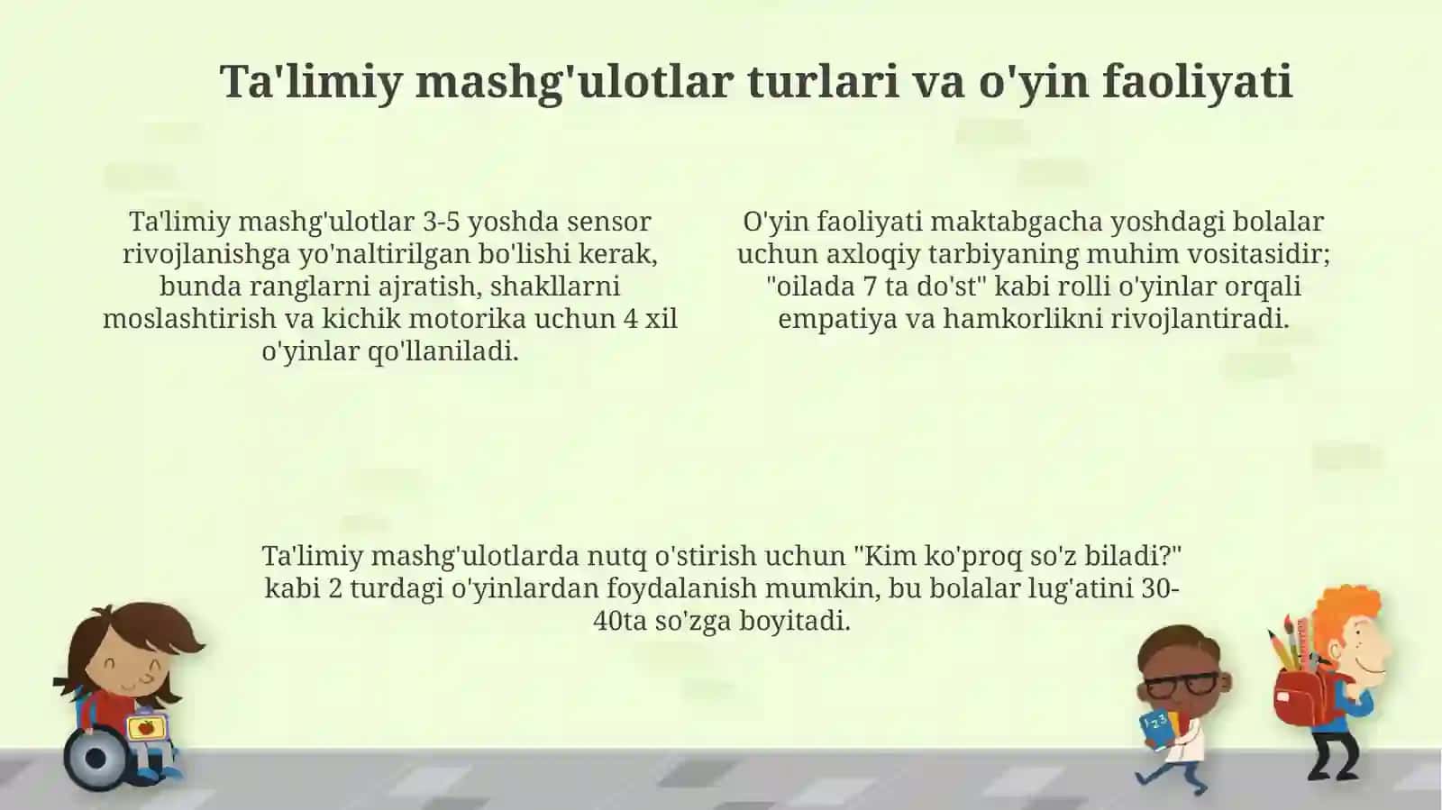 Maktabgacha ta'limda tarbiya berish usullari va tarbiyalari 4