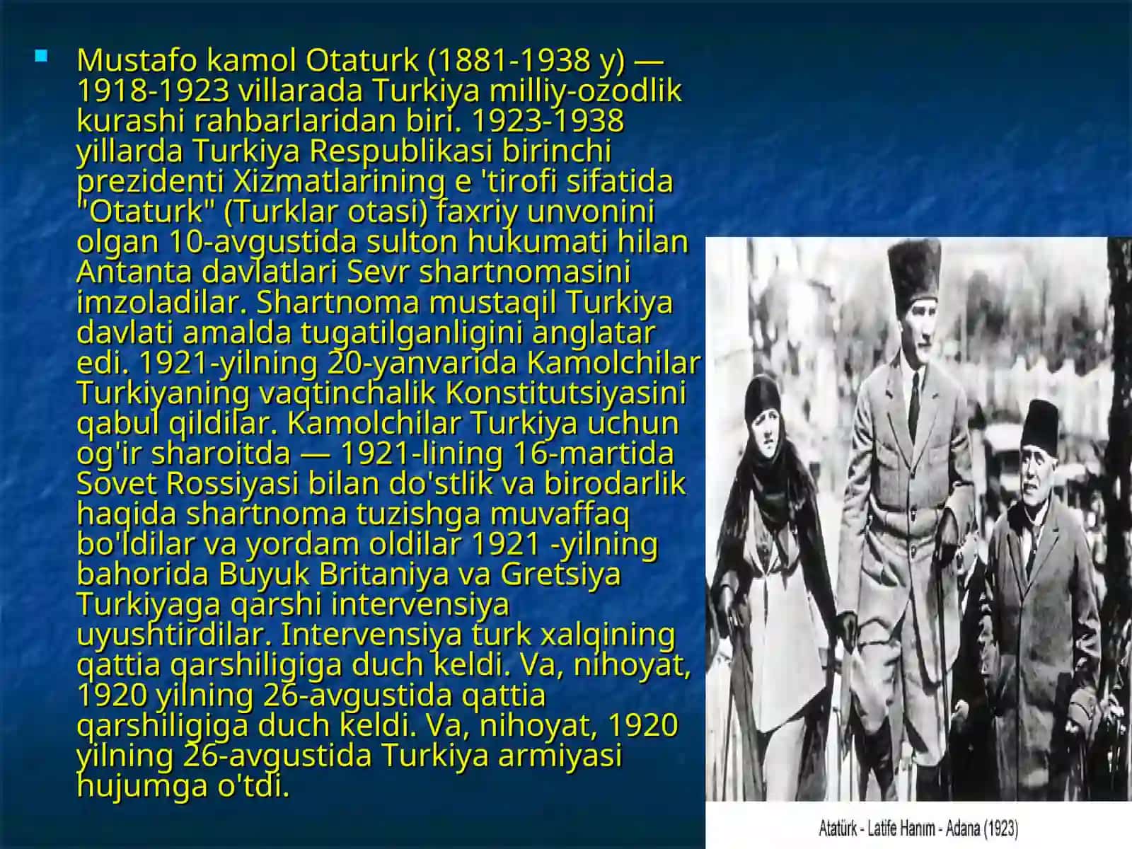 1918-1939 yillarda Turkiya. Eron. Afg'oniston 4