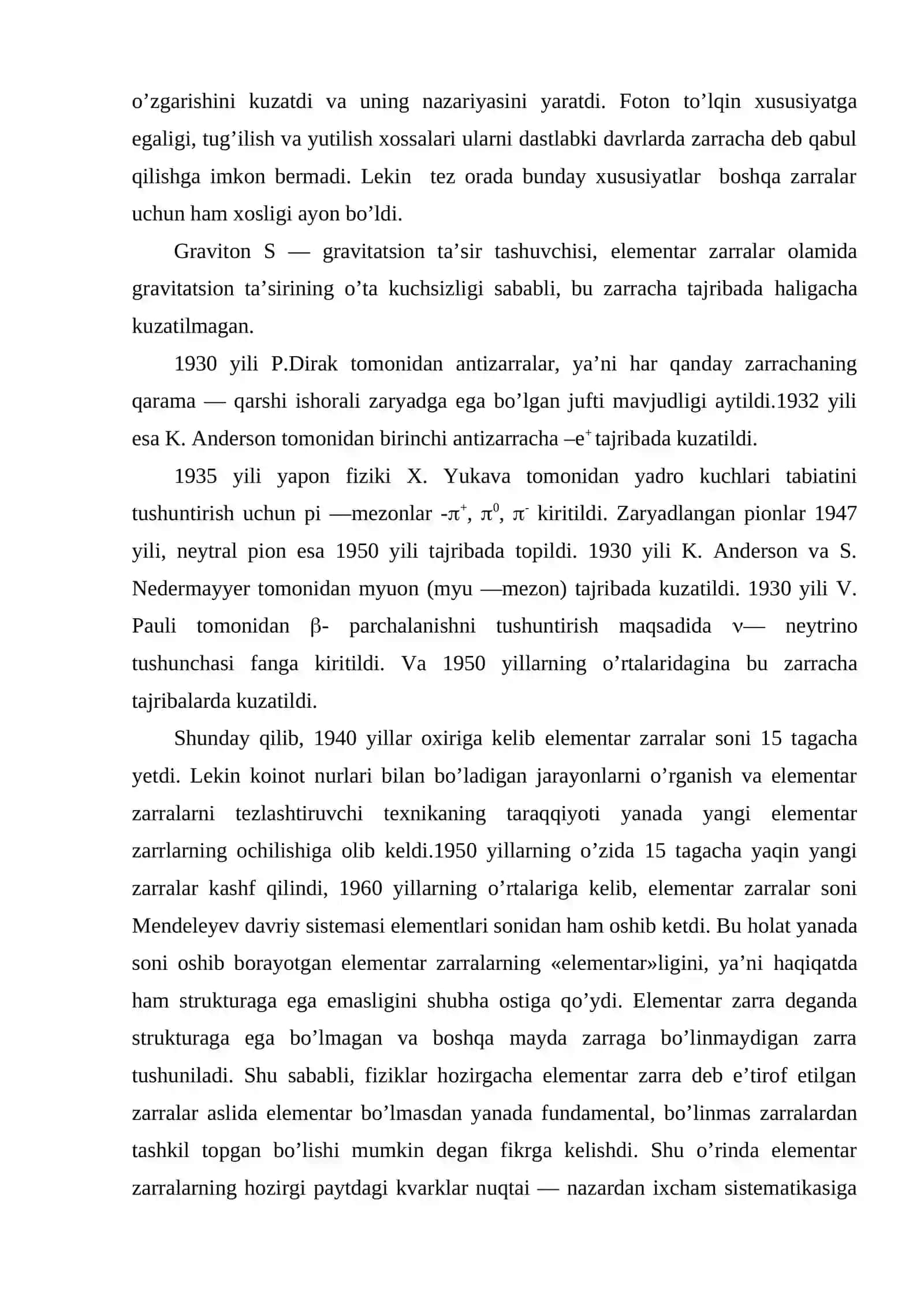 Elementar zarralar Fazoviy juftlikning saqlanmaslik xususiyati 4
