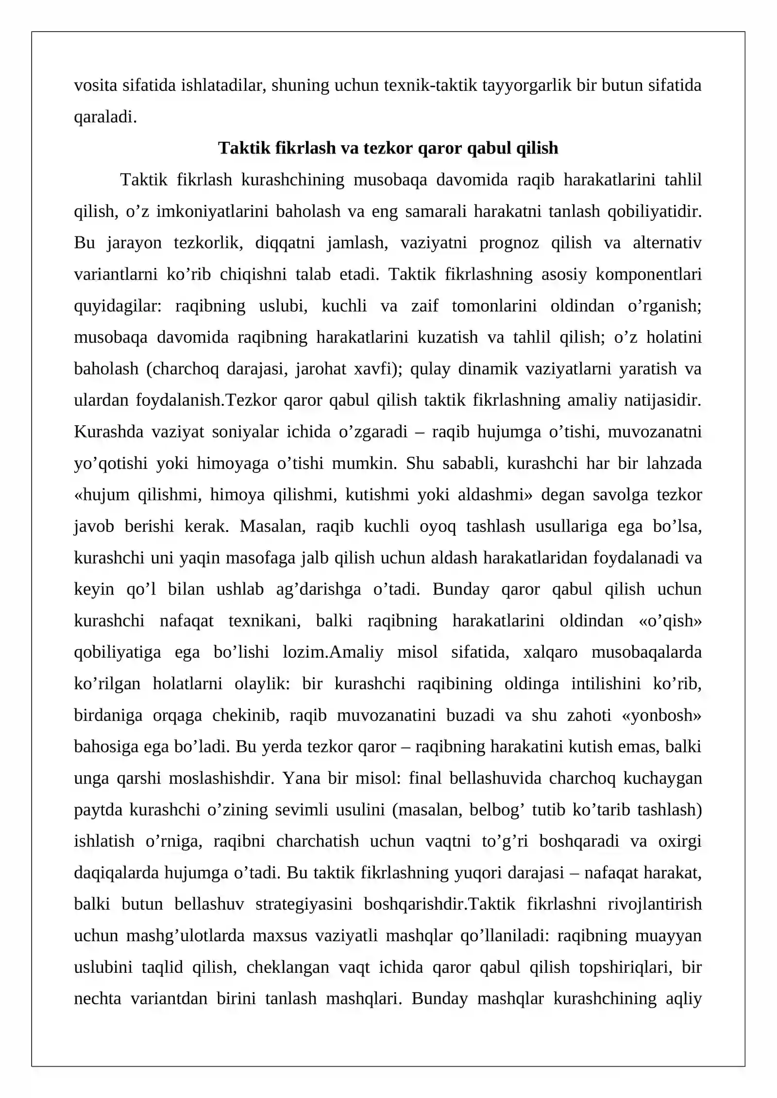 Kurashda taktik tayyorgarlik to’g’risida tushuncha 4