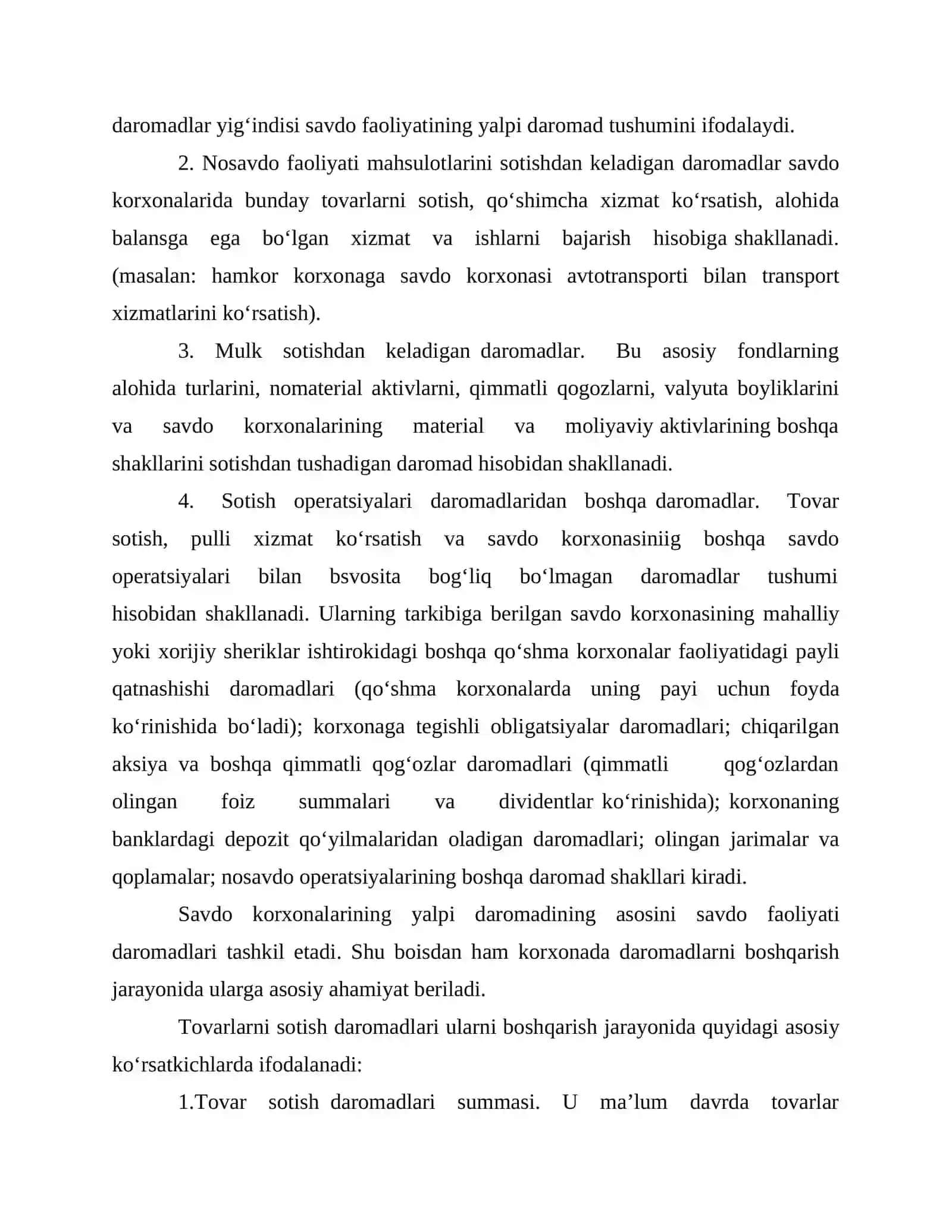 Savdo korxonalarini daromadparini boshqarish 4