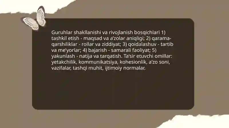 Guruhlar psixologiyasining nazariy asoslari 4