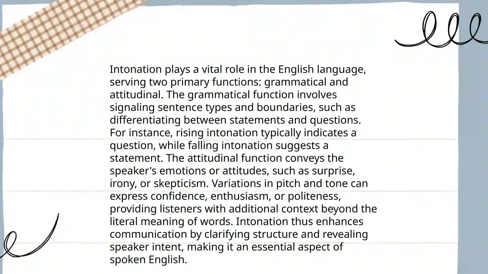 Intonation 4