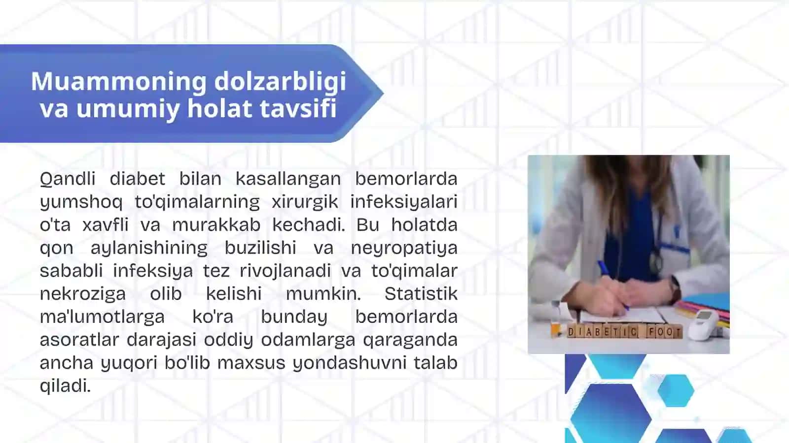 Qandli Diabetli Bemorlarda Yumshoq To'qimalar Xirurgik Infeksiyalarini Davolash 4