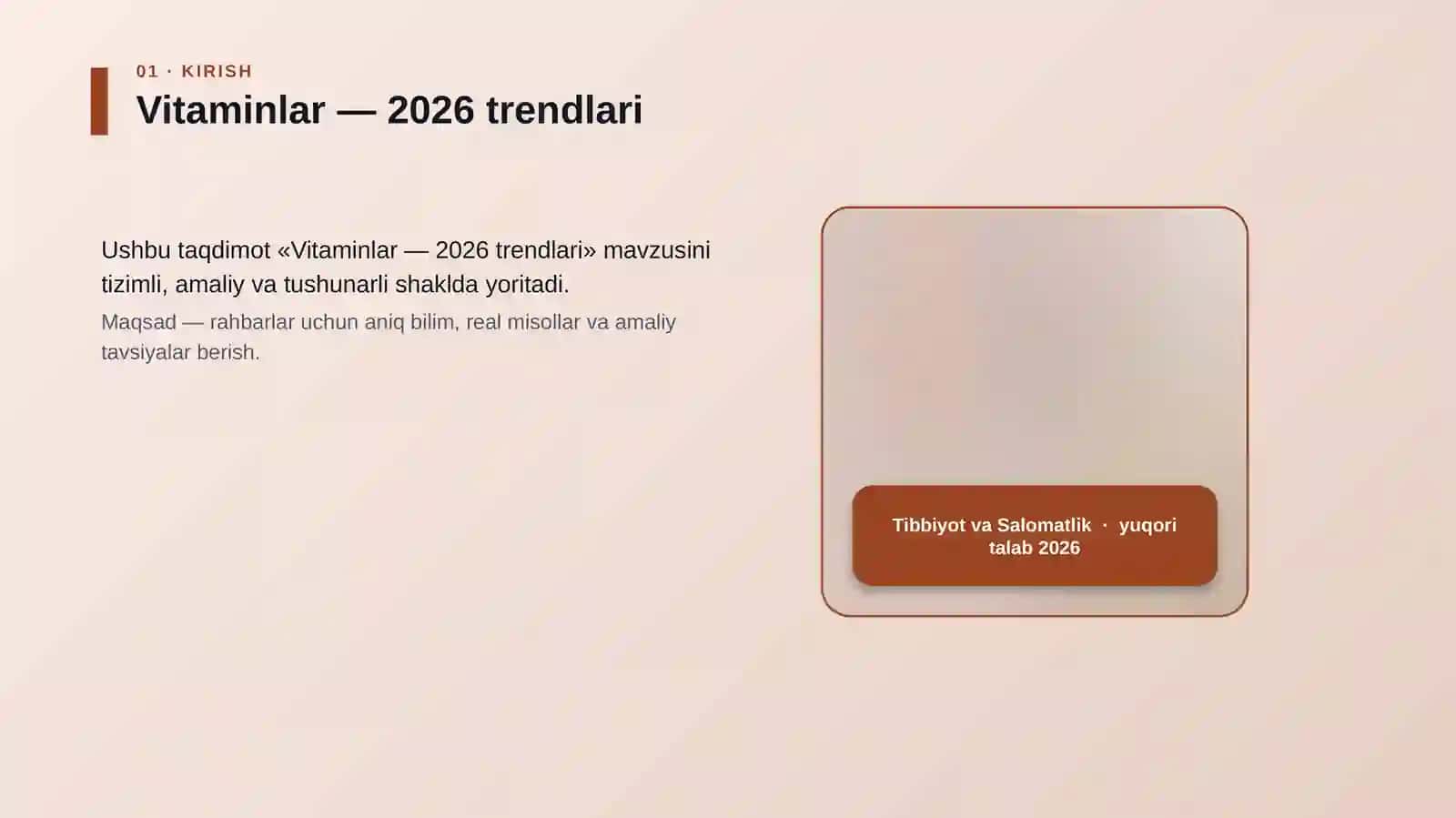Vitaminlar — 2026 trendlari 2