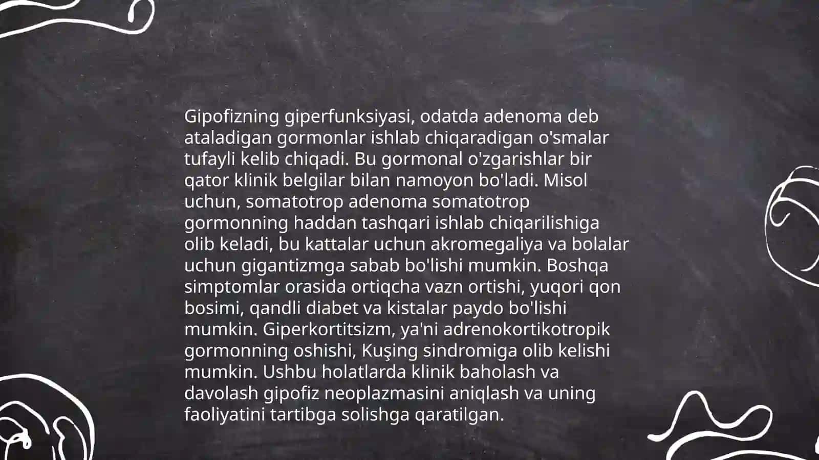 Endokrin bezlarning giper va gipofunksiyasi bilan semiotikasi:Gipofiz, qalqonsimon bez, Parateriod bez 4
