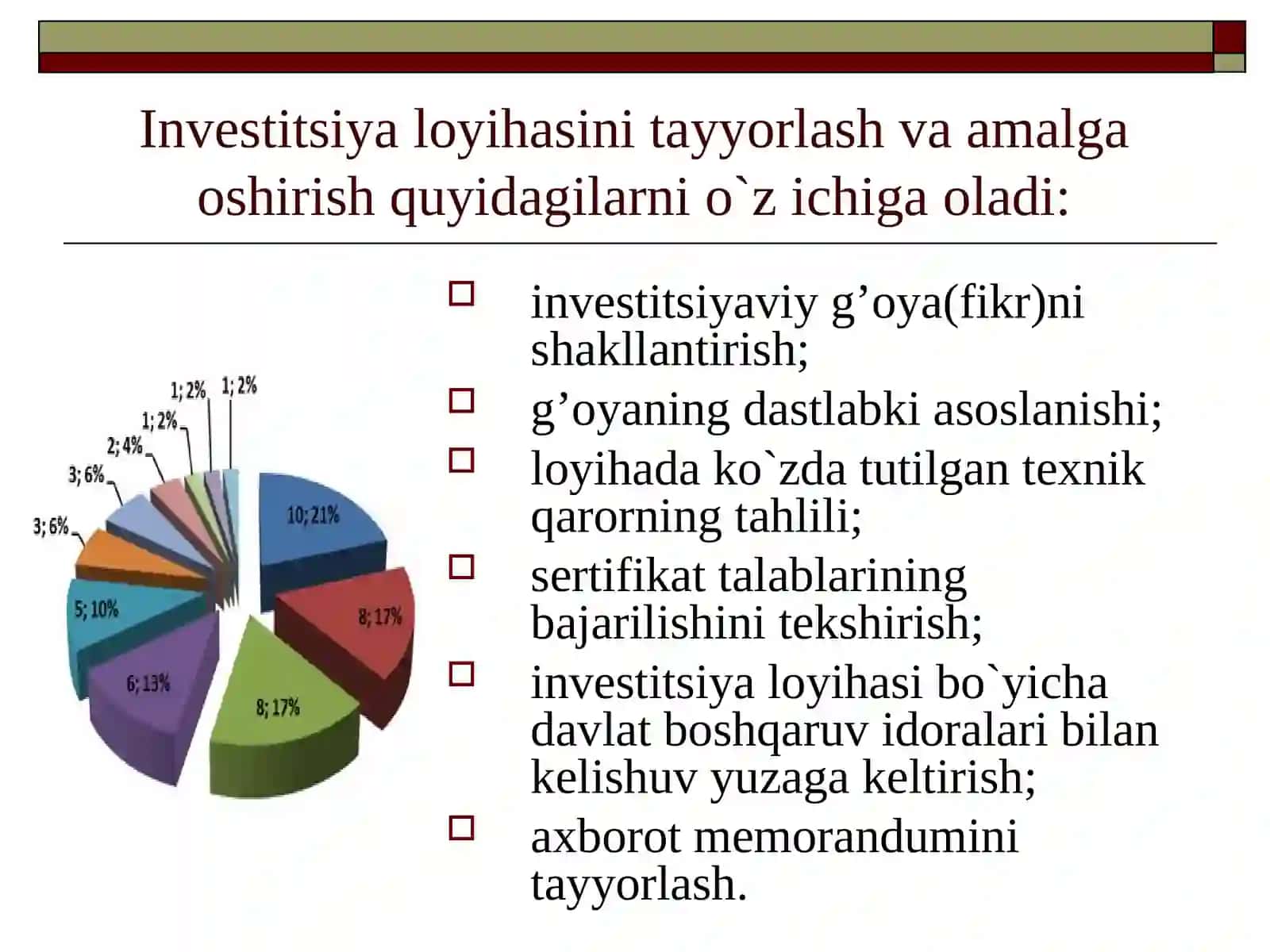 Investitsiyalar korxonaning ishlab chiqarish salohiyati rivojlantirish va mustahkamlash vositasi 4
