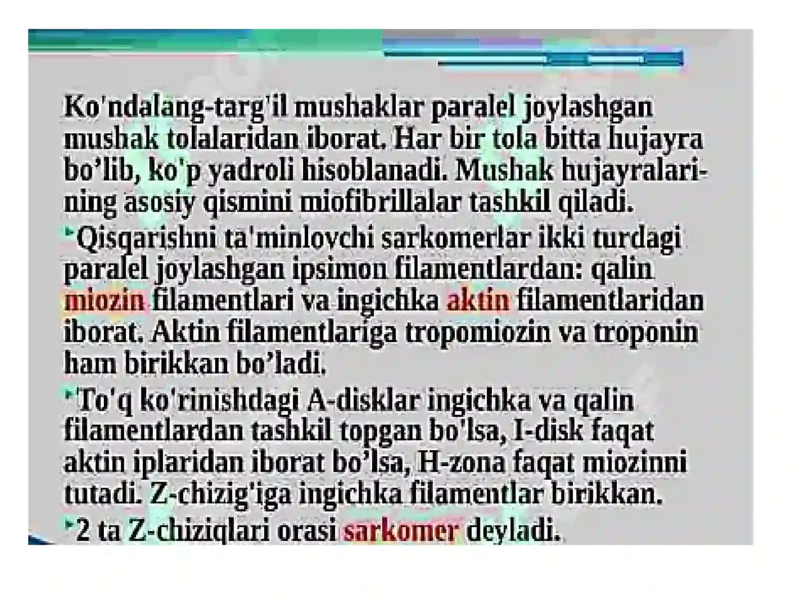 Biokimyo fanidan Mustaqil Ish 4