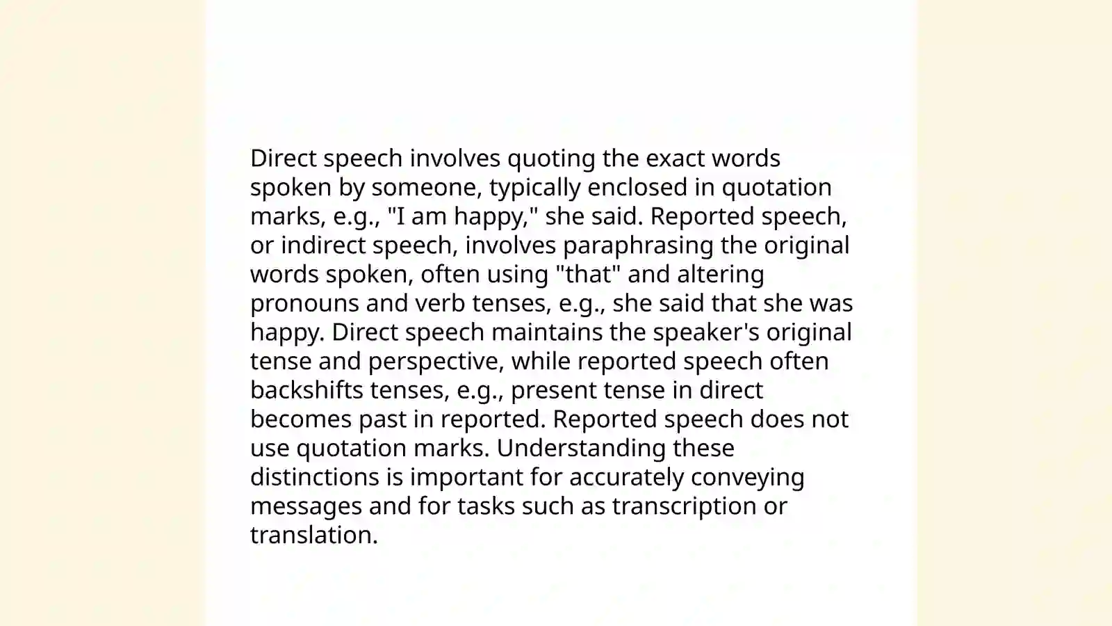 Reported speech 4