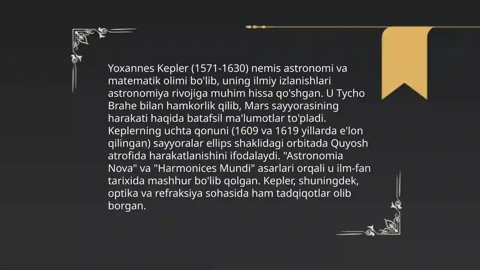 Kepler qonunlari 4