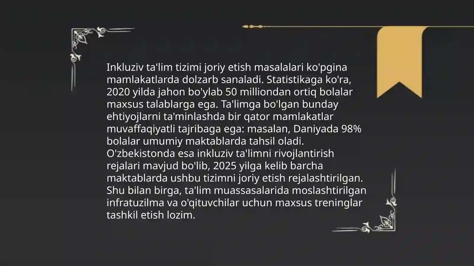 Alohida ta'lim ehtiyojlari bo'lgan bolalarni oʻqitish va tarbiyalash muammolari va ularning yechimi 4