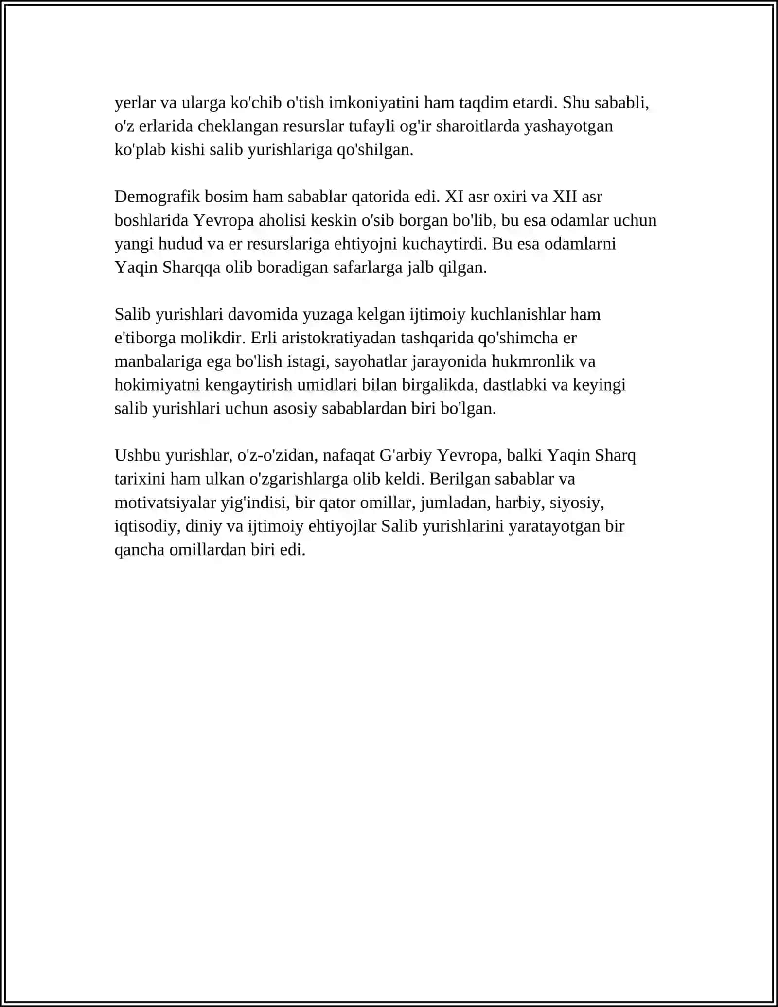 SALIB YURISHLARI 4