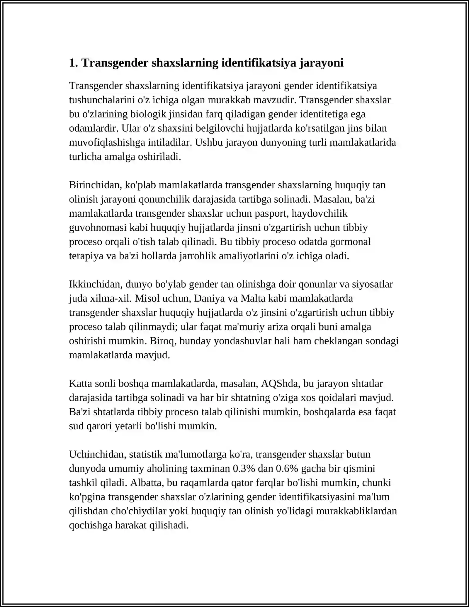 TRANSGENDER SHAXSLAR PSIXOLOGIYASI: IJTIMOIY VA EMOTSIONAL MUAMMOLAR 4