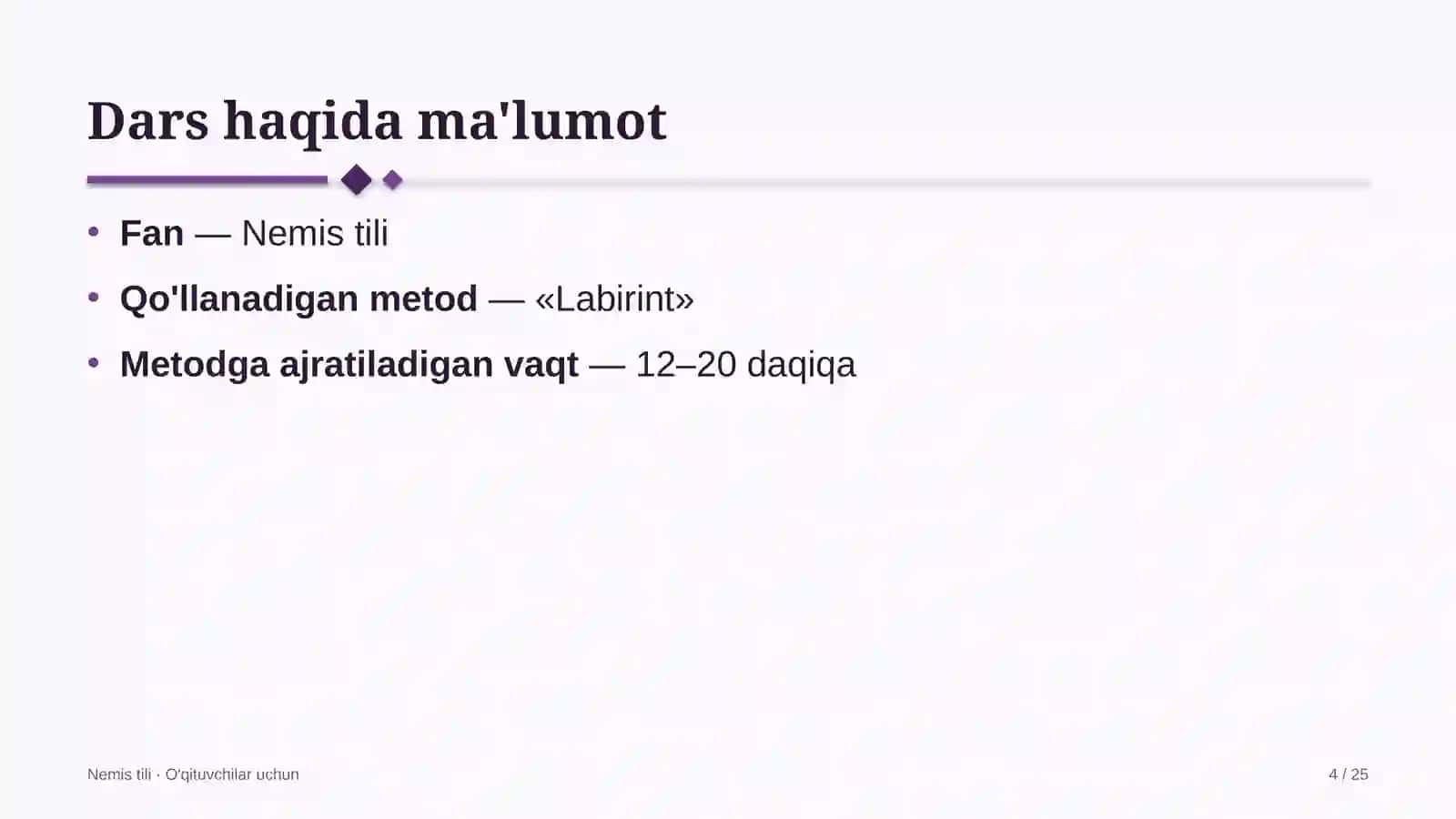nemis tili darslarida labirint metodidan foydalanish 6940 4
