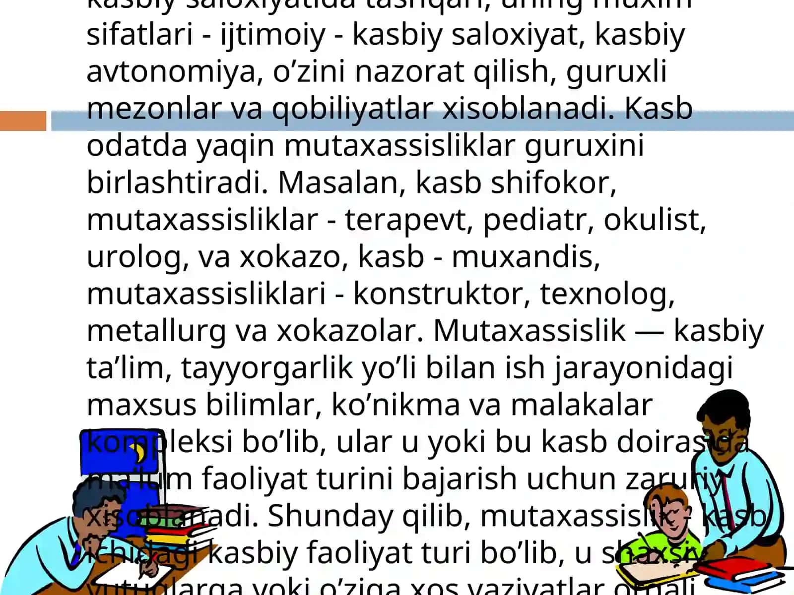 KASBIY PSIXOLOGIYANING KLASSIFIKATSIYASI VA ULARNI TANLASH 4