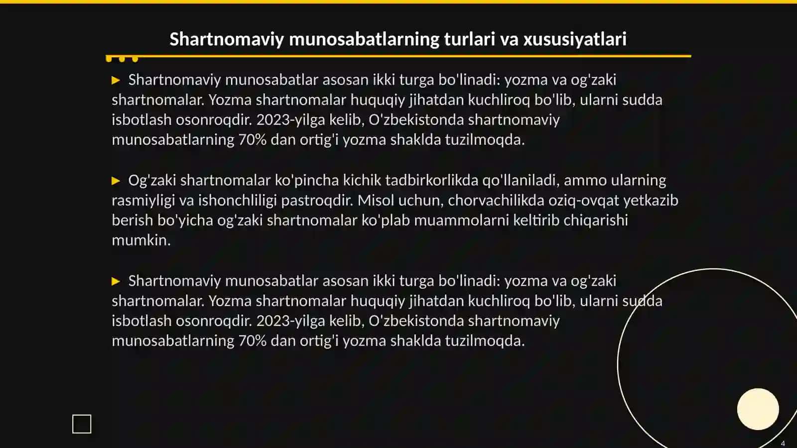 Chorvachilik menejmentida shartnomaviy munosabatlar 4