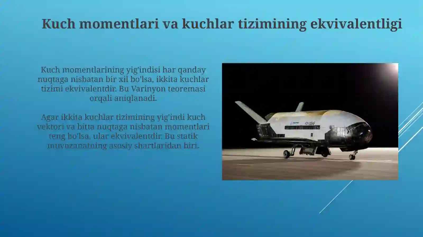 Tekislikda joylashgan kuchlar tizimi 4