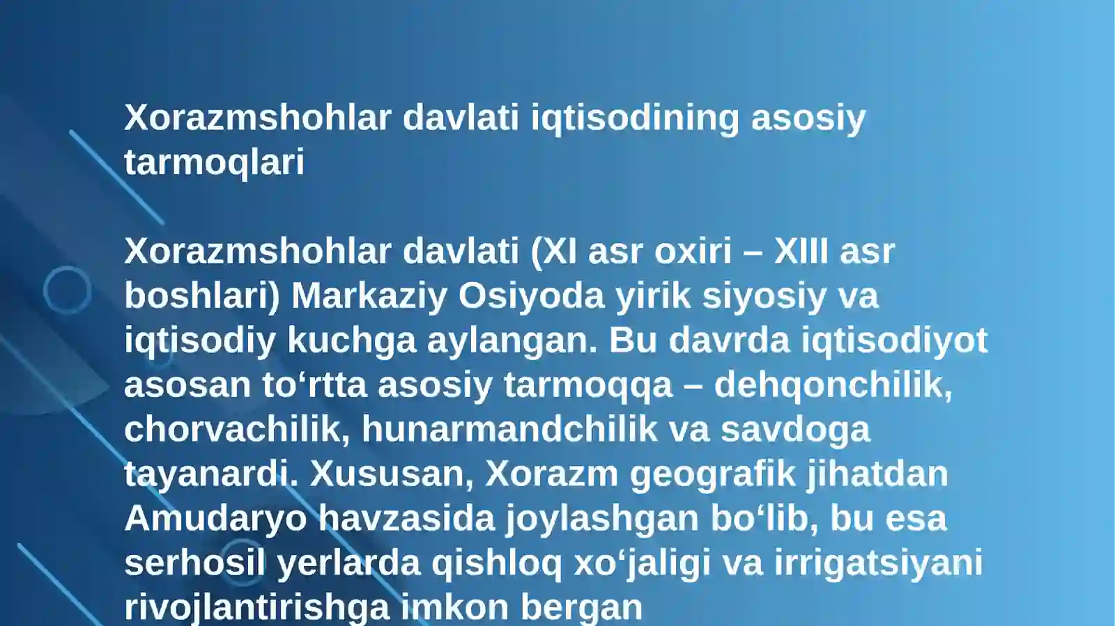 Xorazmshohlar davlatining iqtisodi 4