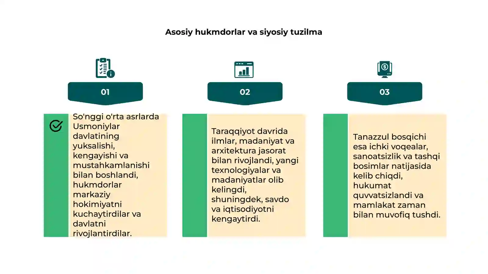 Usmoniylar davri yuksalishi 4