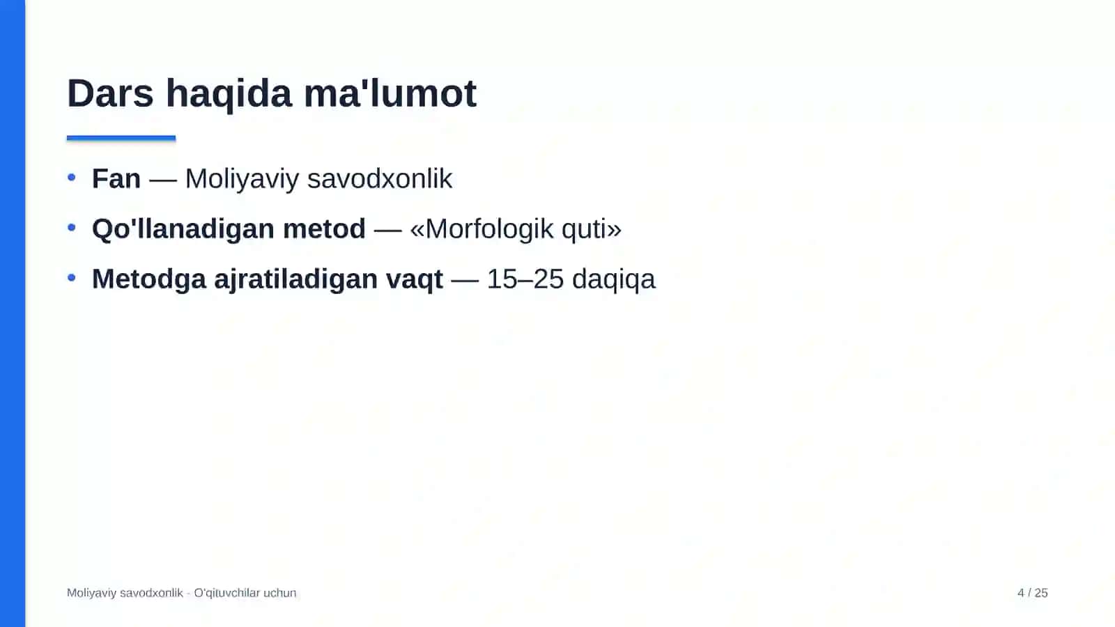 moliyaviy savodxonlik darslarida morfologik quti metodidan foydalanish 9304 4