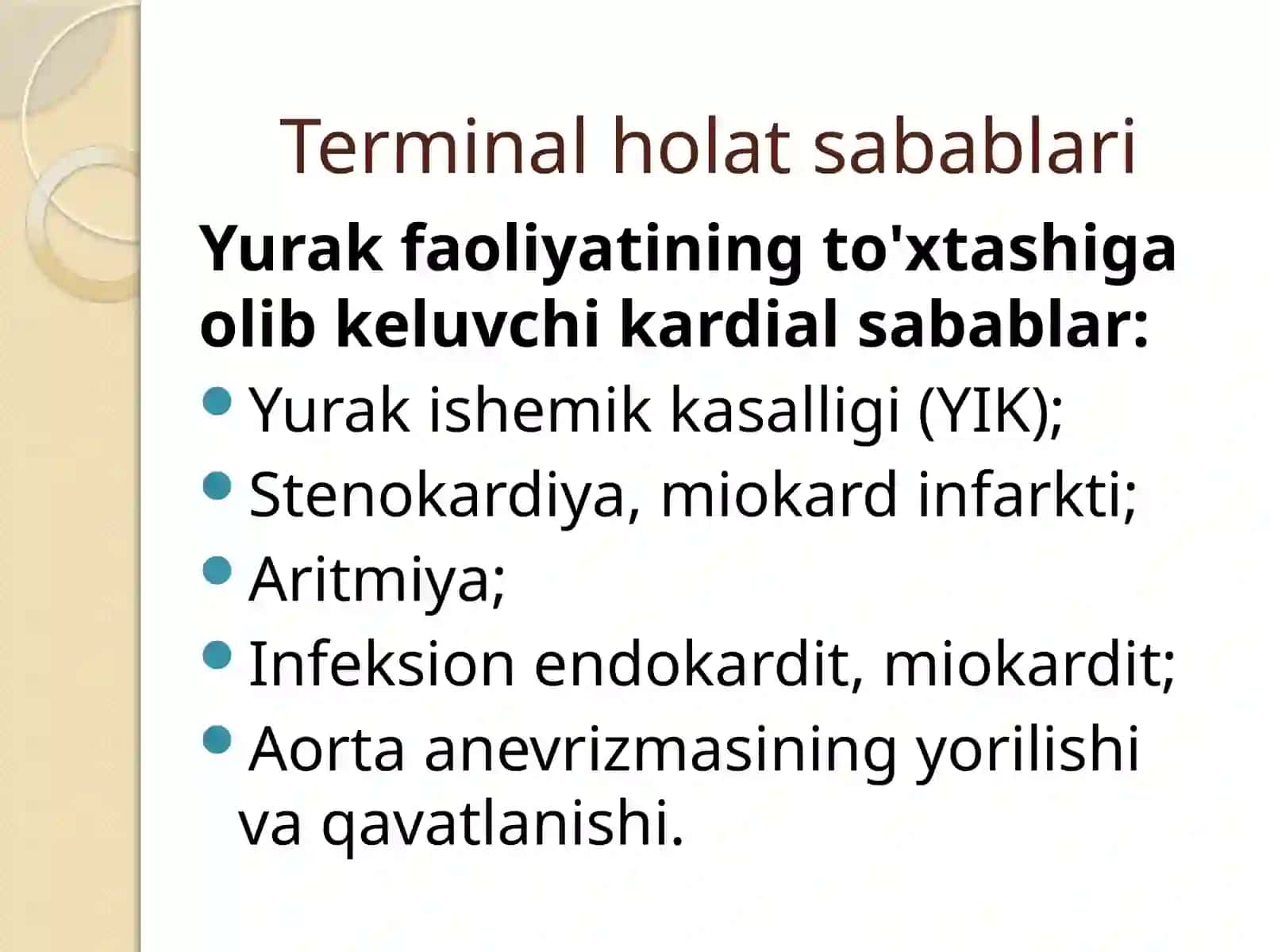Terminal holat bosqichlari va reanimatsiya 4