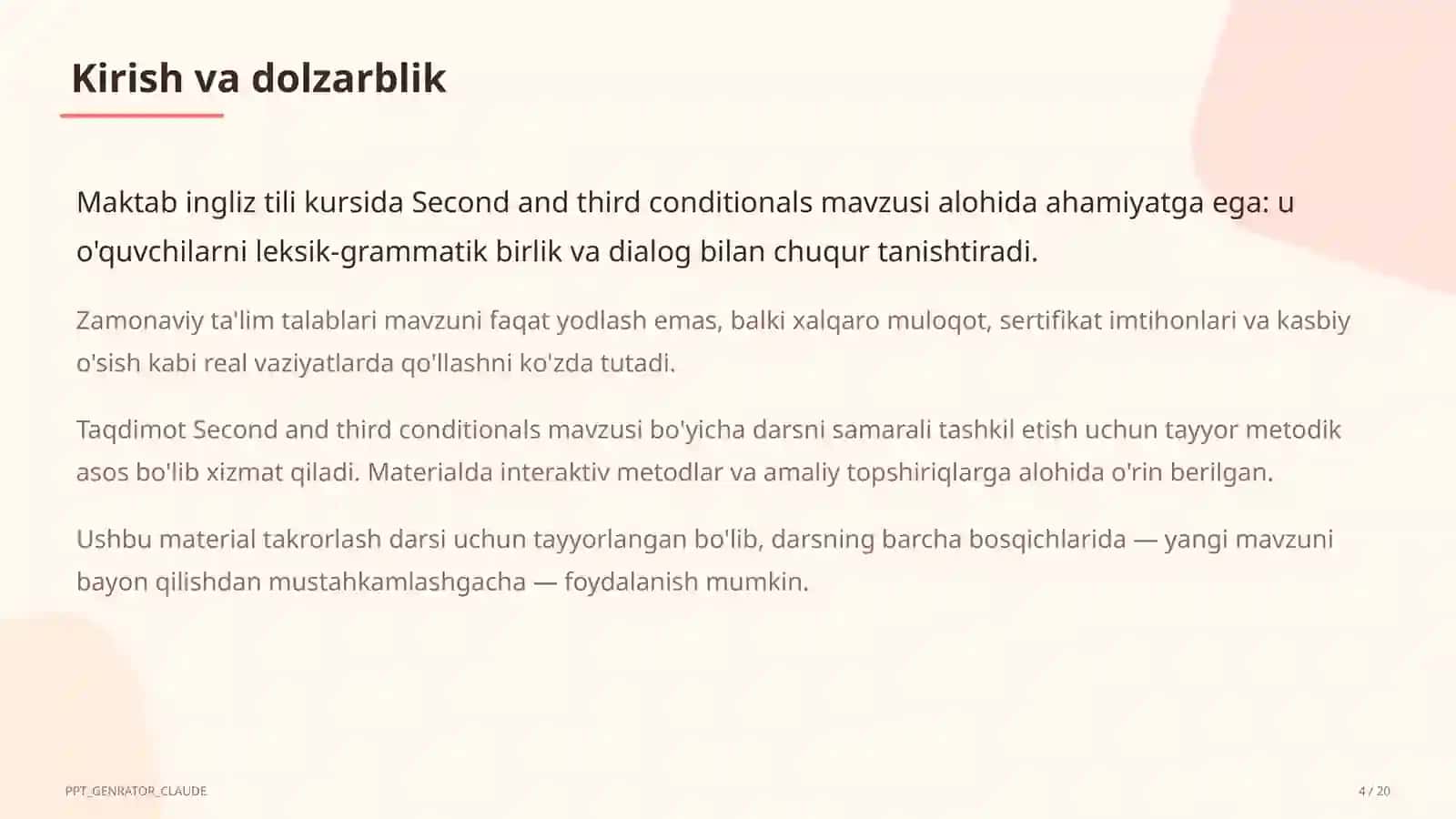 Second and third conditionals (10-sinf) 4