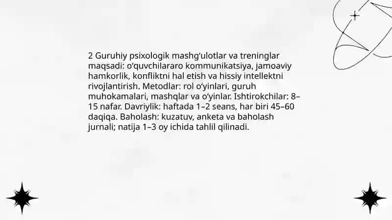 Maktab psixologining asosiy faoliyat turi 4