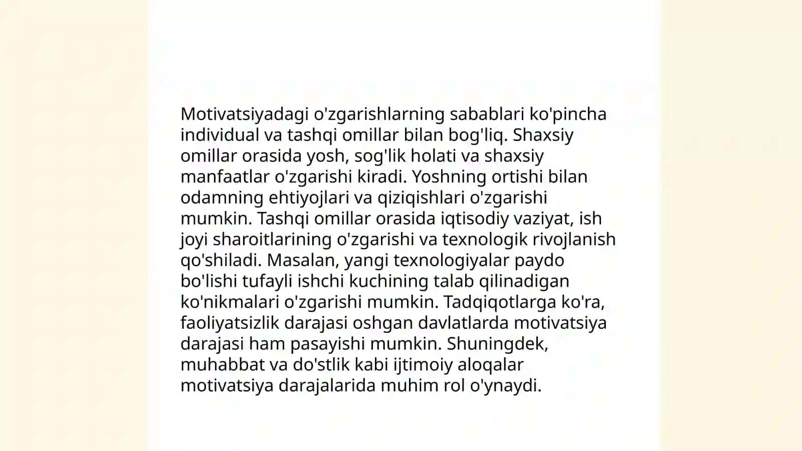 Yosh davrda motivatsion Sohadagi òzgarishlar uning sabablari va alomatlari, Maktabga psixologik tayyorgarlik muammosi haqida tushuncha 4