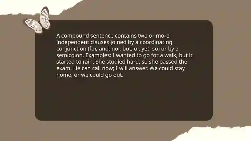 Simple and compound sentences 4