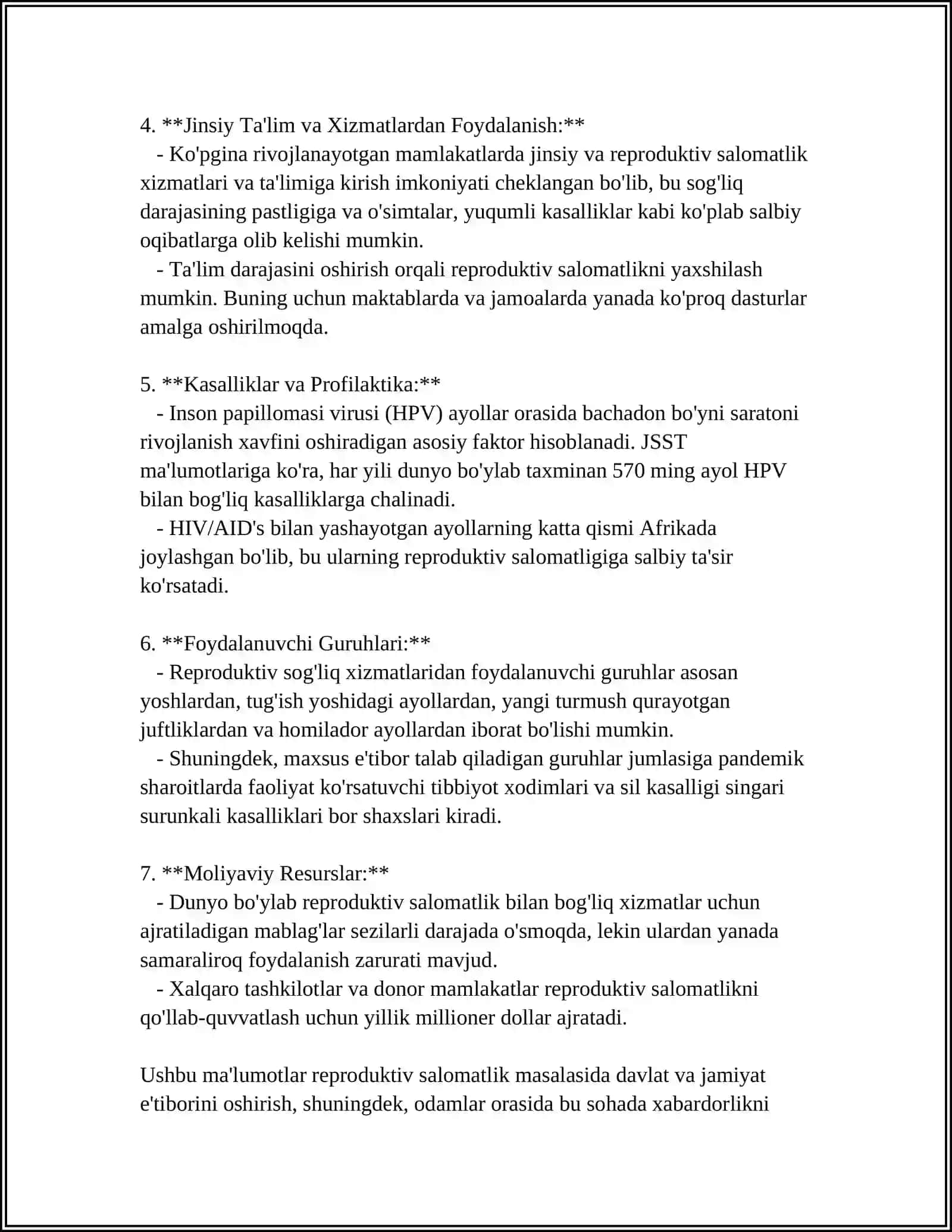 OILANI REJALASHTIRISH.REPRODUKTIV SALOMATLIK SIFATINI BELGILOVCHI OMILLAR 4
