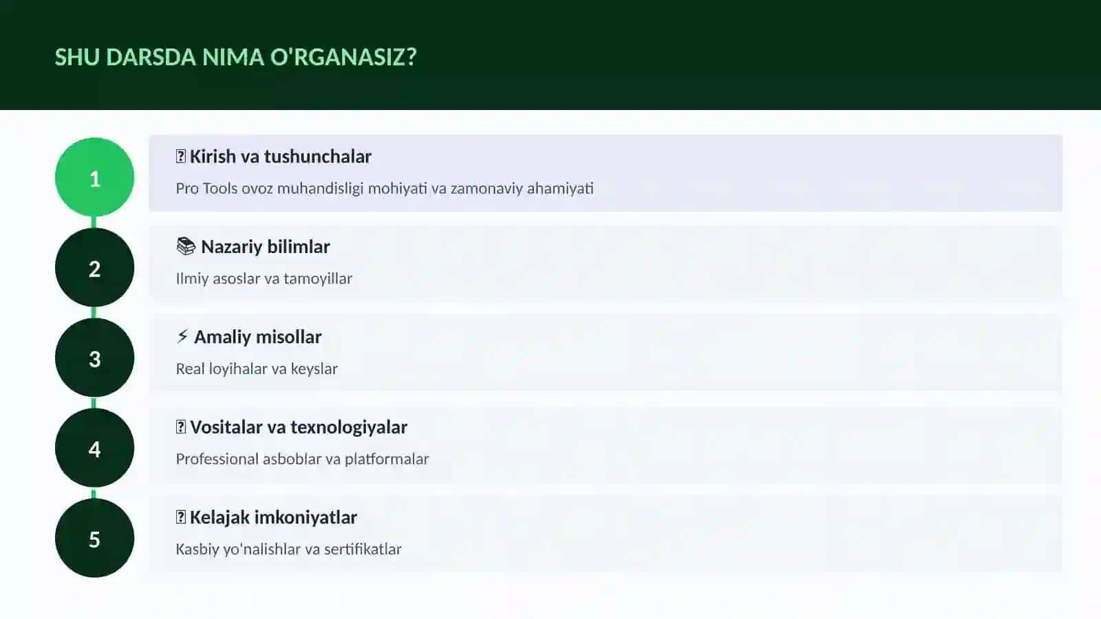 Pro Tools ovoz muhandisligi 1