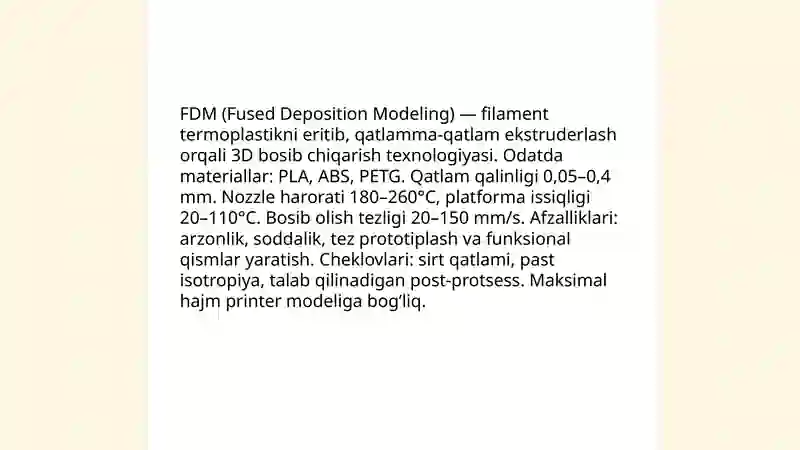 RP (Rapid Prototyping, tezkor prototiplash) 4