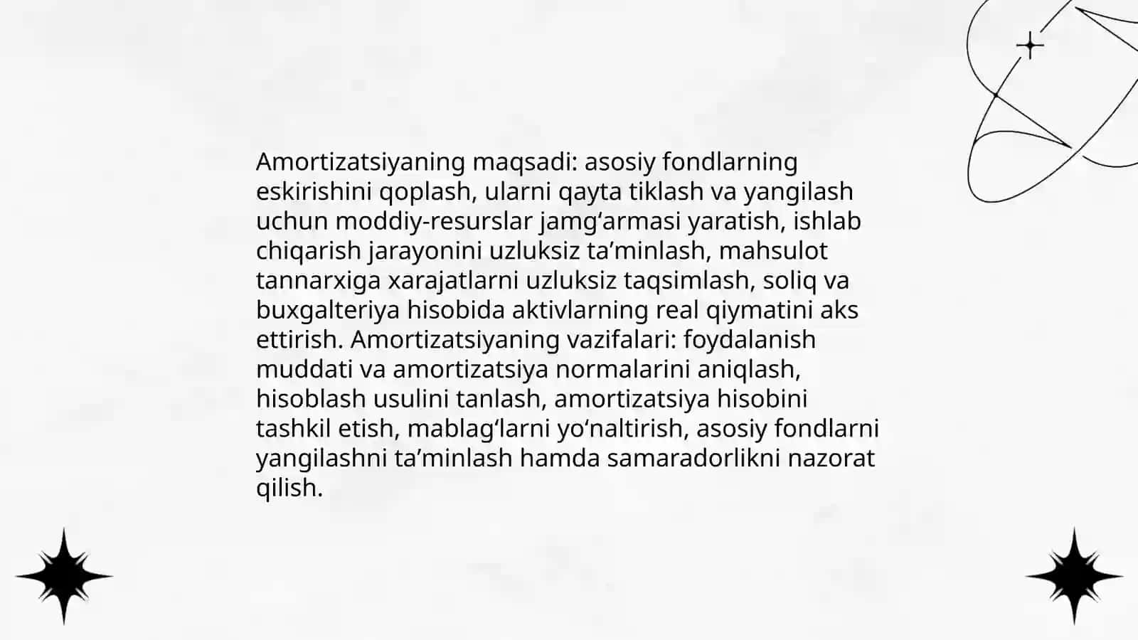 Asosiy fondlarni amartizatsiyasi va foydalanish ko'rsatkichlari 4